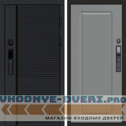 Входная дверь  Smart (Смарт) Black Line Гранд Grey софт